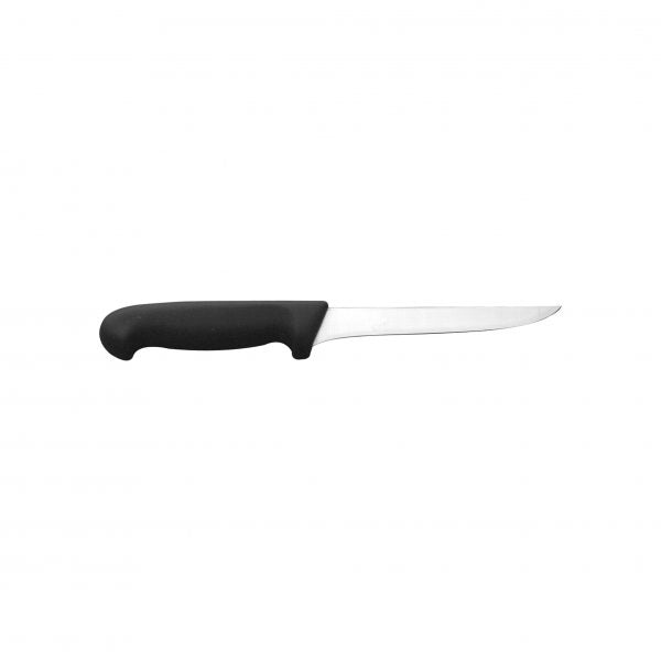 Boning Knife - 150mm, Black, Straight from Ivo. made out of Stainless Steel and sold in boxes of 1. Hospitality quality at wholesale price with The Flying Fork!