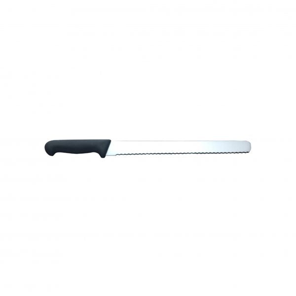 Serrated Slicer - 300mm from Ivo. made out of Stainless Steel and sold in boxes of 1. Hospitality quality at wholesale price with The Flying Fork!