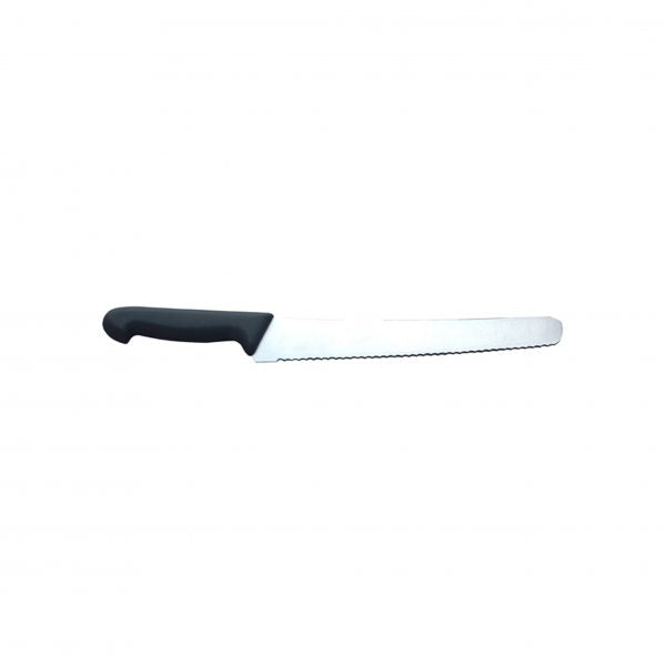Bread Knife - 250mm, Rounded Tip from Ivo. made out of Stainless Steel and sold in boxes of 1. Hospitality quality at wholesale price with The Flying Fork!