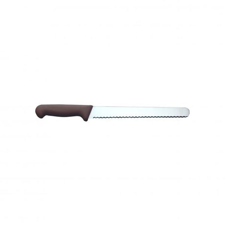 Serrated Slicer - 250mm, Brown from Ivo. made out of Stainless Steel and sold in boxes of 1. Hospitality quality at wholesale price with The Flying Fork!