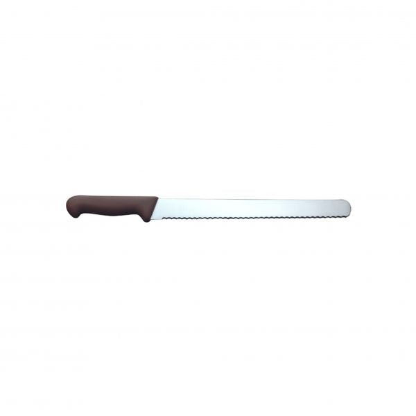 Serrated Slicer - 300mm, Brown from Ivo. made out of Stainless Steel and sold in boxes of 1. Hospitality quality at wholesale price with The Flying Fork!