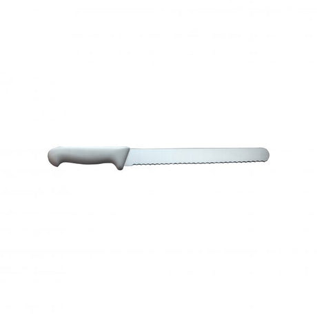 Serrated Slicer - 250mm, White from Ivo. made out of Stainless Steel and sold in boxes of 1. Hospitality quality at wholesale price with The Flying Fork!
