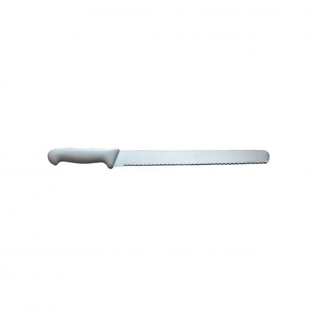 Serrated Slicer - 300mm, White from Ivo. made out of Stainless Steel and sold in boxes of 1. Hospitality quality at wholesale price with The Flying Fork!
