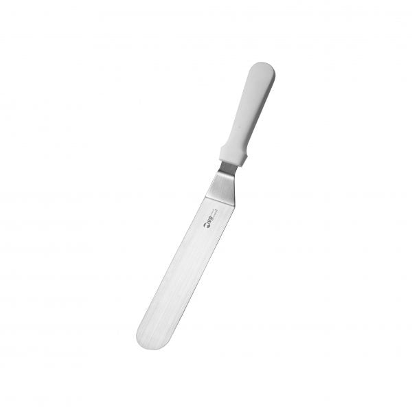 Cranked Spatula - 200mm, White from Ivo. Cranked, made out of Stainless Steel and sold in boxes of 1. Hospitality quality at wholesale price with The Flying Fork!