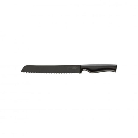 Bread Knife - 205mm, Serrated, Virtu, Black from Ivo. made out of Stainless Steel and sold in boxes of 1. Hospitality quality at wholesale price with The Flying Fork!