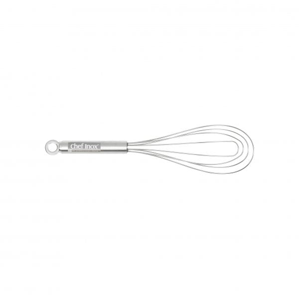 Flat Whisk - 250mm from Chef Inox. made out of Stainless Steel 18/10 and sold in boxes of 1. Hospitality quality at wholesale price with The Flying Fork!