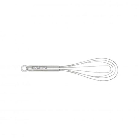 Flat Whisk - 250mm from Chef Inox. made out of Stainless Steel 18/10 and sold in boxes of 1. Hospitality quality at wholesale price with The Flying Fork!