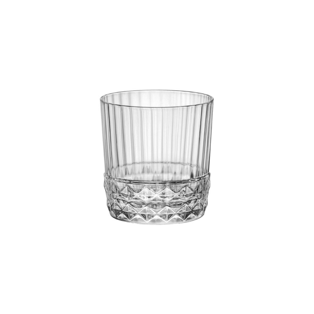 America 20's - D.O.F 370Ml Tumbler from Bormioli Rocco. Fine rim, made out of Glass and sold in boxes of 6. Hospitality quality at wholesale price with The Flying Fork!