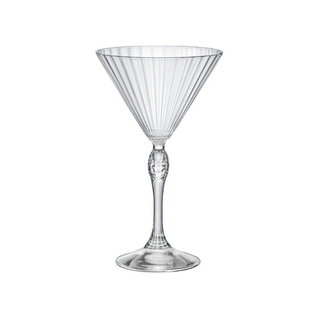 America 20's - Martini 245Ml from Bormioli Rocco. Fine rim, made out of Glass and sold in boxes of 6. Hospitality quality at wholesale price with The Flying Fork!