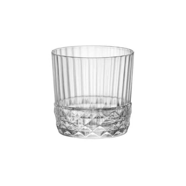 America 20's - Rocks 300Ml from Bormioli Rocco. Fine rim, made out of Glass and sold in boxes of 6. Hospitality quality at wholesale price with The Flying Fork!