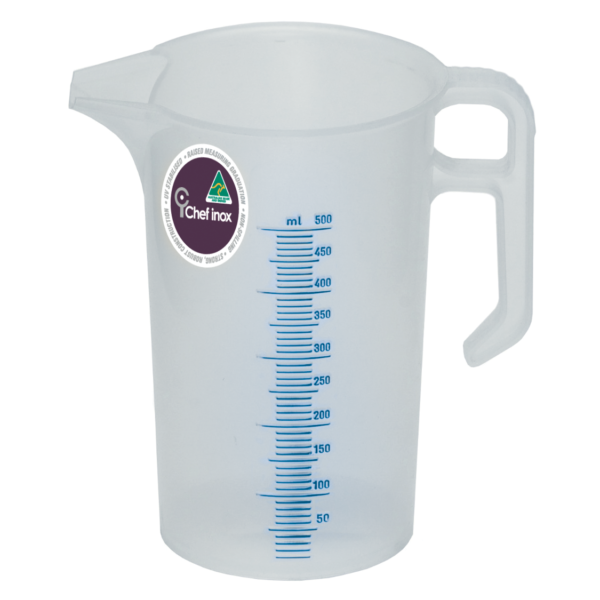 Thermo Measuring Jug - 0.5L, Blue from Chef Inox. made out of Polypropylene and sold in boxes of 1. Hospitality quality at wholesale price with The Flying Fork!