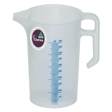 Thermo Measuring Jug - 0.5L, Blue from Chef Inox. made out of Polypropylene and sold in boxes of 1. Hospitality quality at wholesale price with The Flying Fork!