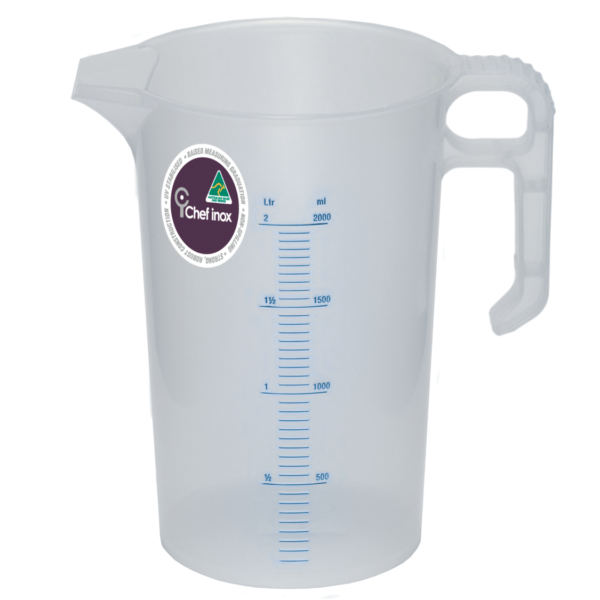 Thermo Measuring Jug - 2.0L, Blue from Chef Inox. made out of Polypropylene and sold in boxes of 1. Hospitality quality at wholesale price with The Flying Fork!