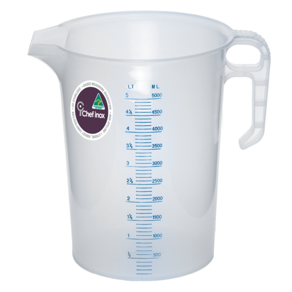 Thermo Measuring Jug - 5.0L, Blue from Chef Inox. made out of Polypropylene and sold in boxes of 1. Hospitality quality at wholesale price with The Flying Fork!