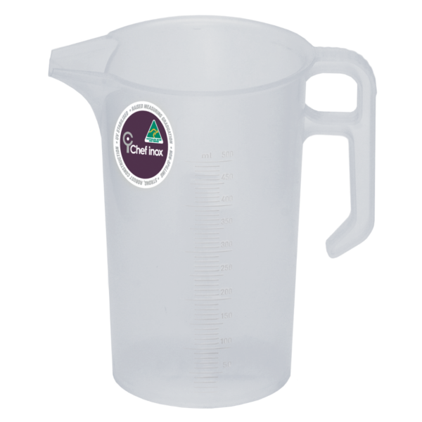 Thermo Measuring Jug - 0.5L, Clear from Chef Inox. made out of Polypropylene and sold in boxes of 1. Hospitality quality at wholesale price with The Flying Fork!