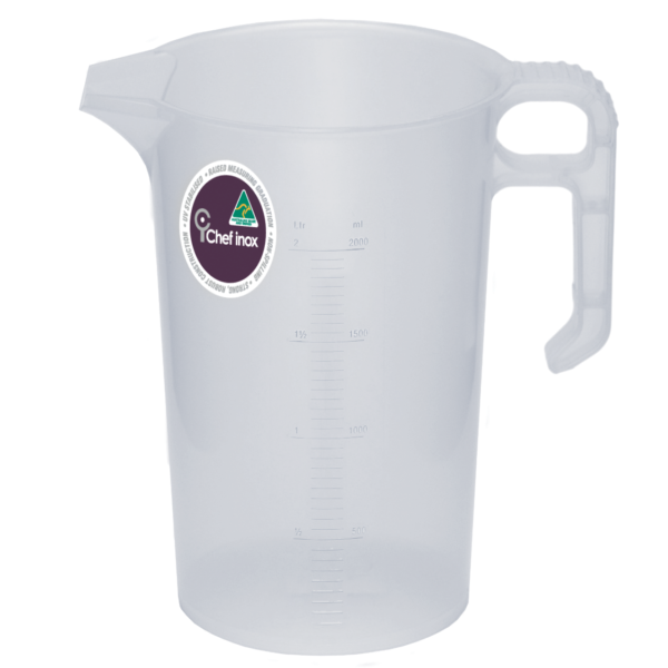 Thermo Measuring Jug - 2.0L, Clear from Chef Inox. made out of Polypropylene and sold in boxes of 1. Hospitality quality at wholesale price with The Flying Fork!