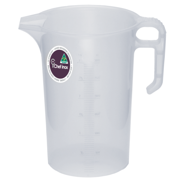 Thermo Measuring Jug - 3.0L, Clear from Chef Inox. made out of Polypropylene and sold in boxes of 1. Hospitality quality at wholesale price with The Flying Fork!