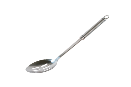 Spoon Slotted - Stainless Steel, Milano from Chef Inox. made out of Stainless Steel and sold in boxes of 6. Hospitality quality at wholesale price with The Flying Fork!
