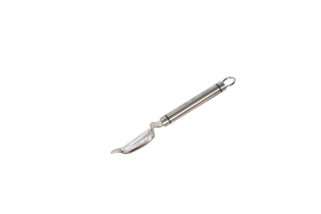 P Shape Peeler Swivel Thumb - Stainless Steel, Milano from Chef Inox. made out of Stainless Steel and sold in boxes of 6. Hospitality quality at wholesale price with The Flying Fork!