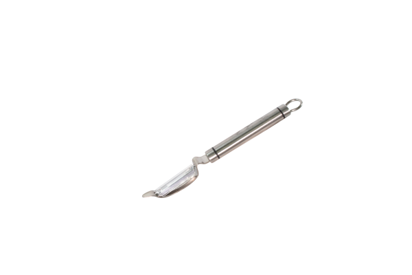 P Shape Peeler Swivel Thumb - Stainless Steel, Milano from Chef Inox. made out of Stainless Steel and sold in boxes of 6. Hospitality quality at wholesale price with The Flying Fork!