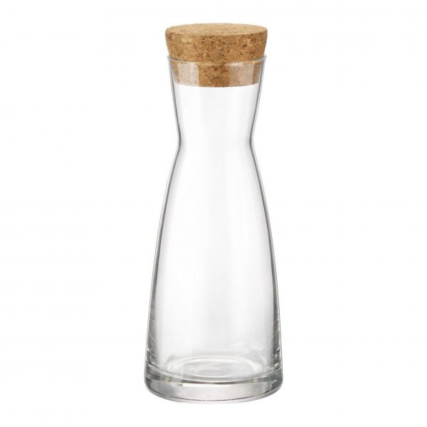Carafe with Cork Lid - 1.0L, Ypsilon from Bormioli Rocco. made out of Glass and sold in boxes of 6. Hospitality quality at wholesale price with The Flying Fork!