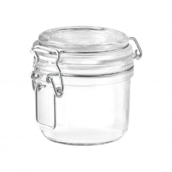 Fido Jar with Clear Lid - 0.20L from Bormioli Rocco. made out of Glass and sold in boxes of 12. Hospitality quality at wholesale price with The Flying Fork!