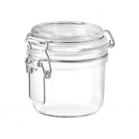 Fido Jar with Clear Lid - 0.20L from Bormioli Rocco. made out of Glass and sold in boxes of 12. Hospitality quality at wholesale price with The Flying Fork!
