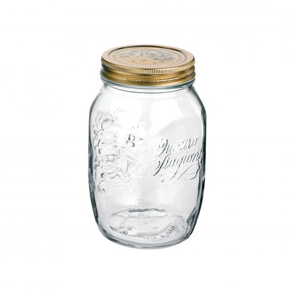 Jar - 100mm-1.0L (86mm Lid), Quattro Stagioni from Bormioli Rocco. made out of Glass and sold in boxes of 12. Hospitality quality at wholesale price with The Flying Fork!