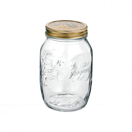 Jar - 100mm-1.0L (86mm Lid), Quattro Stagioni from Bormioli Rocco. made out of Glass and sold in boxes of 12. Hospitality quality at wholesale price with The Flying Fork!