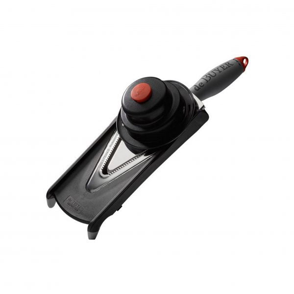 Kobra Mandoline with V Blade from De Buyer. made out of PP Co-Polymer and sold in boxes of 1. Hospitality quality at wholesale price with The Flying Fork!