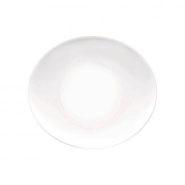 Oval Platter - 270x240mm, Prometeo, Coupe White from Bormioli Rocco. made out of Glass and sold in boxes of 24. Hospitality quality at wholesale price with The Flying Fork!
