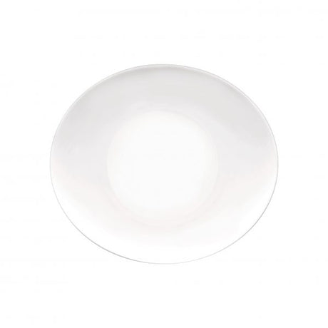 Oval Platter - 270x240mm, Prometeo, Coupe White from Bormioli Rocco. made out of Glass and sold in boxes of 24. Hospitality quality at wholesale price with The Flying Fork!