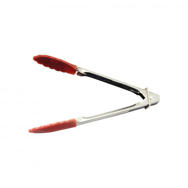 Utility Tong - 180mm, With Red Silicone Head from Chef Inox. made out of Silicone and sold in boxes of 12. Hospitality quality at wholesale price with The Flying Fork!