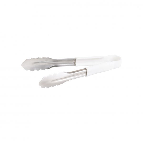 Utility Tong - 230mm, White from Chef Inox. made out of Stainless Steel and sold in boxes of 1. Hospitality quality at wholesale price with The Flying Fork!
