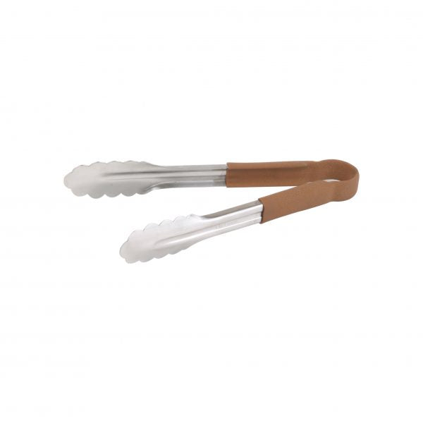 Utility Tong - 230mm, Brown from Chef Inox. made out of Stainless Steel and sold in boxes of 1. Hospitality quality at wholesale price with The Flying Fork!