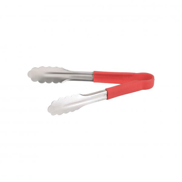 Utility Tong - 230mm, Red Wood Ceramic from Chef Inox. made out of Stainless Steel and sold in boxes of 1. Hospitality quality at wholesale price with The Flying Fork!