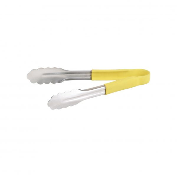 Utility Tong - 230mm, Yellow from Chef Inox. made out of Stainless Steel and sold in boxes of 1. Hospitality quality at wholesale price with The Flying Fork!