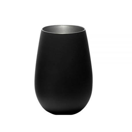 Tumbler - 465ml, Olympic, Matt Black-Silver from Stolzle. made out of Glass and sold in boxes of 24. Hospitality quality at wholesale price with The Flying Fork!