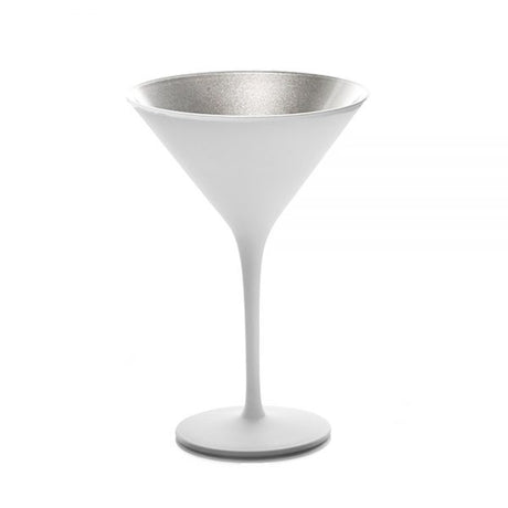 Cocktail Glass - 240ml, Olympic, Matt White-Silver from Stolzle. made out of Glass and sold in boxes of 24. Hospitality quality at wholesale price with The Flying Fork!