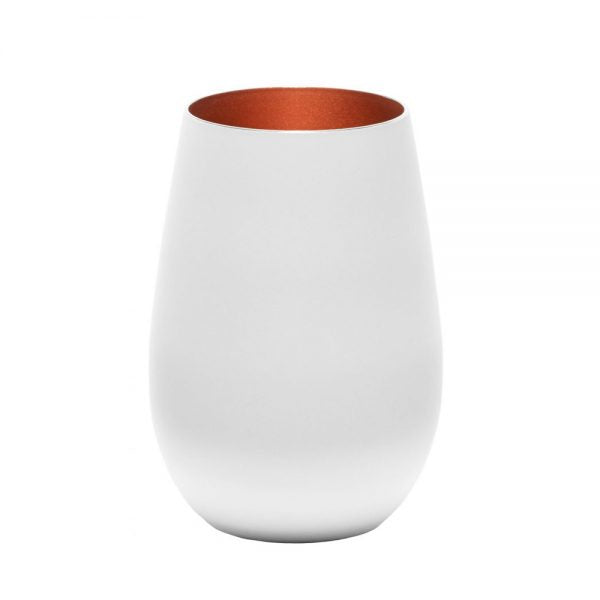 Tumbler - 465ml, Olympic, Matt White-Bronze from Stolzle. made out of Glass and sold in boxes of 24. Hospitality quality at wholesale price with The Flying Fork!