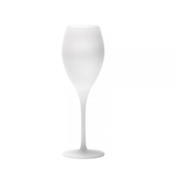 Flute Glass - 210ml, Olympic, Matt White from Stolzle. made out of Glass and sold in boxes of 24. Hospitality quality at wholesale price with The Flying Fork!
