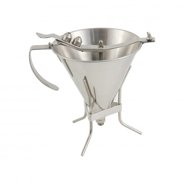 Confectionary Funnel - with Stand, 1.5Lt from De Buyer. made out of Stainless Steel and sold in boxes of 1. Hospitality quality at wholesale price with The Flying Fork!