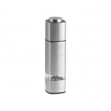 Ceramic Gear Square Pepper Mill, Leto from tablekraft. made out of Stainless Steel and sold in boxes of 1. Hospitality quality at wholesale price with The Flying Fork!