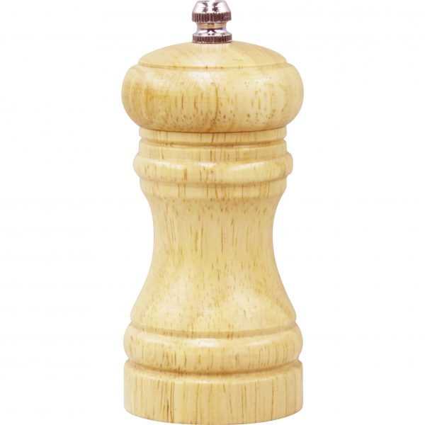 Salt-Pepper Mill - 115mm, Caf, Birch Wood Ceramic from Chef Inox. made out of Wood and sold in boxes of 1. Hospitality quality at wholesale price with The Flying Fork!