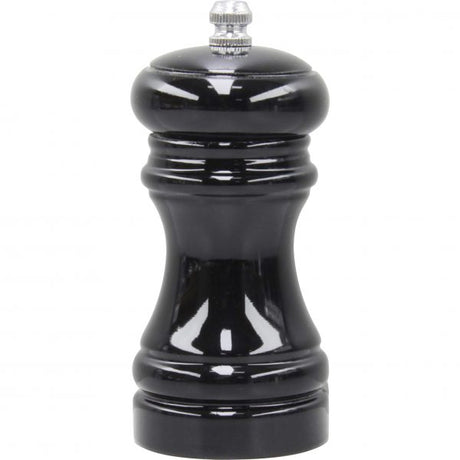 Salt-Pepper Mill - 115mm, Caf, Black Wood Ceramic from Chef Inox. made out of Wood and sold in boxes of 1. Hospitality quality at wholesale price with The Flying Fork!