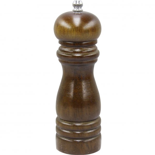 Salt-Pepper Mill - 165mm,Tempo, Dark Wood Ceramic from Chef Inox. made out of Wood and sold in boxes of 1. Hospitality quality at wholesale price with The Flying Fork!