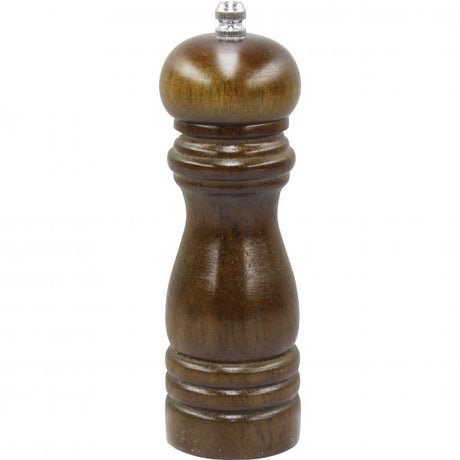 Salt-Pepper Mill - 165mm,Tempo, Dark Wood Ceramic from Chef Inox. made out of Wood and sold in boxes of 1. Hospitality quality at wholesale price with The Flying Fork!