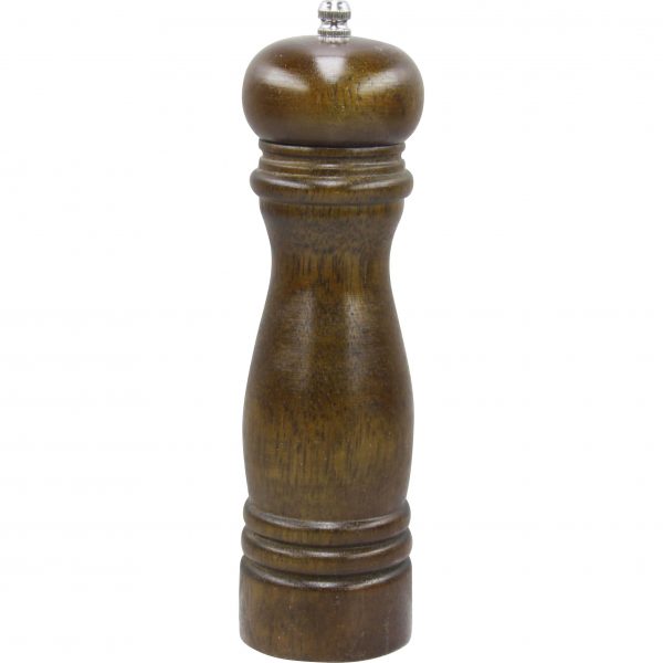 Salt-Pepper Mill - 215mm, Tempo, Dark Wood Ceramic from Chef Inox. made out of Wood and sold in boxes of 1. Hospitality quality at wholesale price with The Flying Fork!