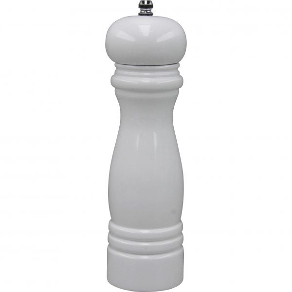 Salt-Pepper Mill - 215mm, Tempo, White Wood Ceramic from Chef Inox. made out of Wood and sold in boxes of 1. Hospitality quality at wholesale price with The Flying Fork!