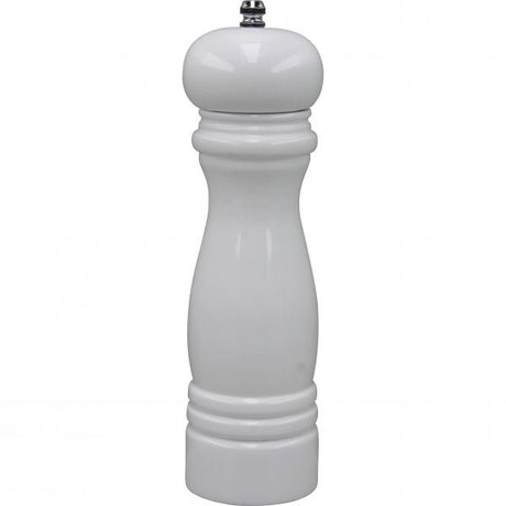 Salt-Pepper Mill - 215mm, Tempo, White Wood Ceramic from Chef Inox. made out of Wood and sold in boxes of 1. Hospitality quality at wholesale price with The Flying Fork!